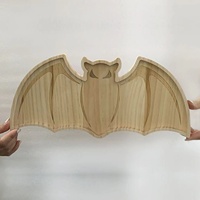 Assiette de service créative en bambou, motif citrouille et chauve-souris d'Halloween, plateau de rangement alimentaire, plat de service original pour fruits domestiques