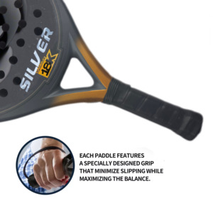 Raqueta de Pádel de Fibra de Carbono Verde QINGYU Personalizada al por Mayor, Forma de Diamante, 3K/12K, Peso Ajustable de 35510g, Tenis de Playa con Logotipo Personalizado - Product Image 5