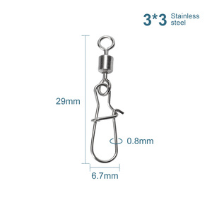 Engranaje de pesca, accesorios pequeños, Pin de conector sólido, rodamiento de anillo dividido rápido, giratorio - Product Image 3