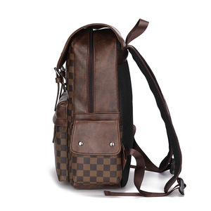 Mochila a cuadros para hombre Lanchi, para portátil de 14 pulgadas, para viajes de negocios, uso diario informal - Product Image 5