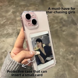 Funda Transparente Simple y Creativa para 16/17 <span class=keywords><strong>Pro</strong></span> Max IP15/14 Plus, Diseño Suave Anti-Caídas, Estilo Influencer - Product Image 2
