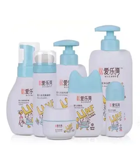 Hdpe garrafa de shampoo e condicionador de seda, garrafa hdpe de loção com tela personalizada para crianças, shampoo e bolha