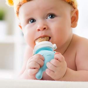 Meilleur distributeur de nourriture fraîche sans Bpa avec pochettes en Silicone, jouets de dentition <span class=keywords><strong>pour</strong></span> bébé, sucette - Product Image 2