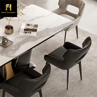 Table de manucure au design moderne et simple, chaise de salle à manger de luxe, chaise décorative à dossier bas avec accoudoirs, chaise de restaurant