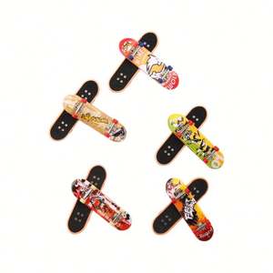Mini-skateboards personnalisés OEM en gros, fingerboards imprimés couleur, jouet classique avec trucks en alliage - Product Image 1