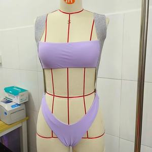 Traje de Baño Personalizado OutPace 2024, Traje de Baño Negro y Ropa de Playa, Bikini Deportivo con Estampado de Leopardo y Sujetador Push-Up - Product Image 3