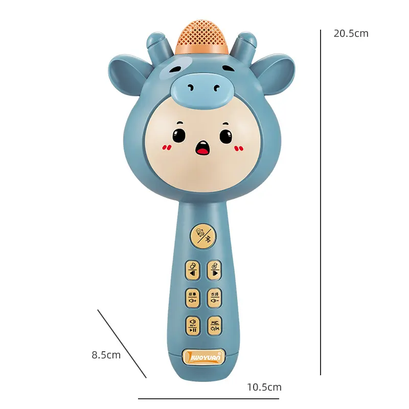 Cute Cartoon Sem Fio Bluetooth Karaoke Microfone para Cantar Portable Handheld Mic Speaker Machine para Bebês Kids Brinquedos