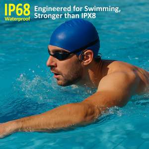 Écouteurs de natation à conduction osseuse Alex, étanches IPX8, Bluetooth 5.3, à oreille ouverte, avec lecteur MP3 32 Go pour la natation et les sports - Product Image 3