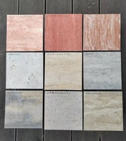 Carreaux de travertin ultra-minces MCM pour murs extérieurs, imperméables, ignifuges, panneaux muraux modernes pour villas, placage de pierre flexible pour maison