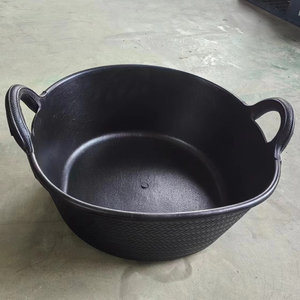 Cao su tổng hợp xô, trung bình ngựa ăn máng, bò ngựa uống bồn tắm, nhiệm vụ nặng nề cao su bỏ qua với xử lý 21L - Product Image 4