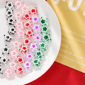 6,5*13*13,5mm 3D pintado a mano cristal joyería cuenta Navidad estrella cuentas de vidrio - Product Image 4