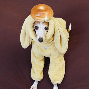 设计师狗定制宠物服装。冬季可拆卸兔毛睡衣。高导电纤维超厚柔软羊毛衫 - Product Image 6