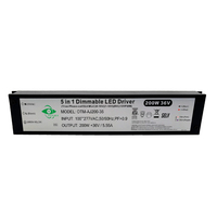 Conducteur LED à tension constante dimmable ETL Listed Triac 0-10V PWM 5 en 1 12V 24V 36V 48V 200W avec boîte de jonction pour bande LED