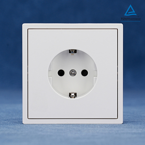 Tốt nhất bán EU Đức Đức tiêu chuẩn trắng Schuko ổ cắm chất lượng điện tường công tắc đèn đồng kim loại ổ cắm EU cắm - Product Image 1