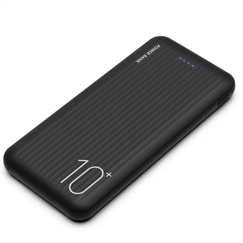 2021 Amazon trending ABS mini power bank 10000mah Dual USB portable charger ultra slim powerbanks for mobile with 2 USB port