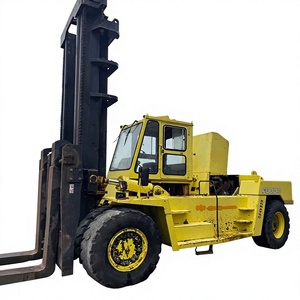 Chariot élévateur tout-terrain diesel Komatsu 32 tonnes 4x4 à mât triphasé, pneus pneumatiques, équipement de construction d'occasion, levage latéral hydraulique - Product Image 1