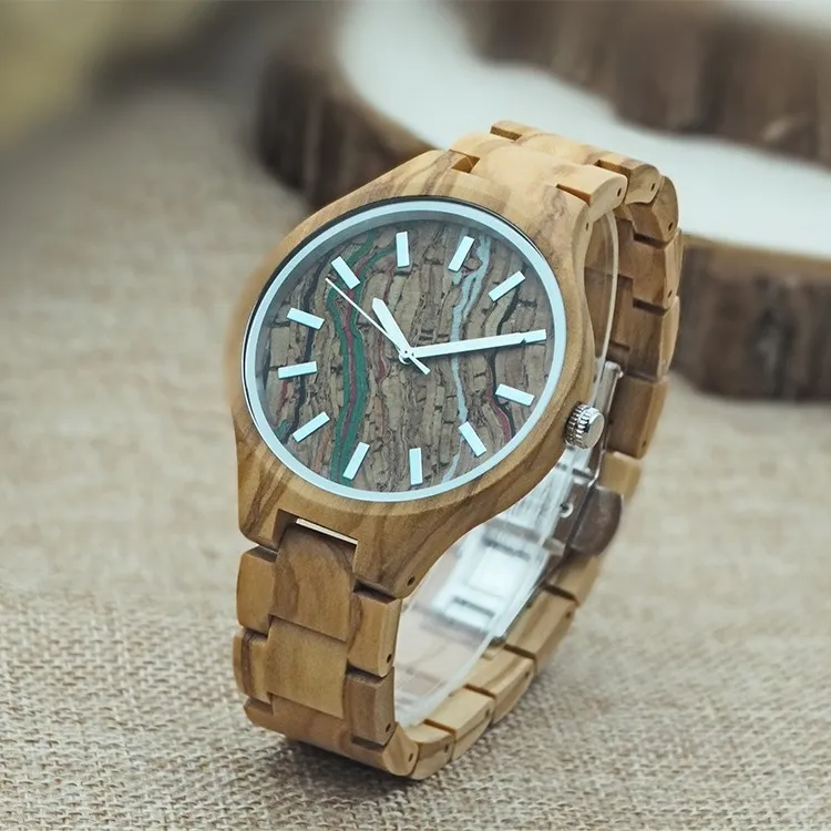 Charm MIYOTA Analog Cork Wood Bamboo Watches Customize Eco-friendly Handmade Quartz Men Watch