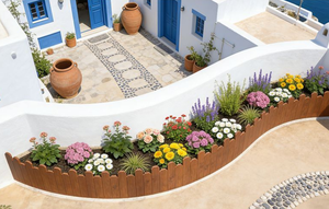 Clôture en <span class=keywords><strong>bois</strong></span> carbonisé anti-corrosion pour extérieur, bordure de jardin flexible, séparateur de parterres de fleurs, séparateur de pelouse, clôture en <span class=keywords><strong>bois</strong></span> pour verger - Product Image 3