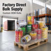 Film d'emballage personnalisé imprimé pour biscuits et craquelins, qualité alimentaire, rouleau BOPP CPP haute barrière, en vrac, OEM, marque privée