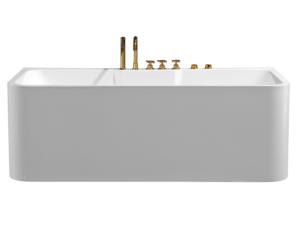 Baignoire autoportante en acrylique CUPC à vente chaude 2025 avec robinet doré, baignoire blanche autoportante avec <span class=keywords><strong>hydromassage</strong></span> - Product Image 2