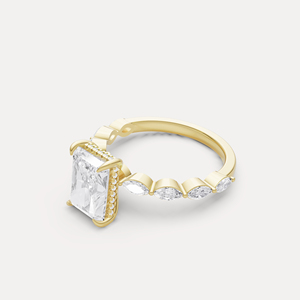 Anillo de Compromiso de Diamante Cultivado en Laboratorio de la Mejor Calidad, Anillo de Oro de 18K con Corte Redondo para Propuesta de Matrimonio y Uso en Bodas, en Venta - Product Image 3