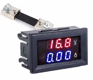 DC 0-100V 100A Dual Digital Voltmeter Ampere meter Panel Amp Volt Gauge Rot Blau LED-Anzeige