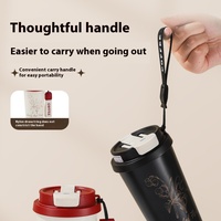 Design moderne 316 Acier Inoxydable Orchidée Thermos Tasse Double Boisson Café Eau Paille Tasse Portable Vide Bouteille pour Tasses
