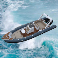 Bateau gonflable rigide en aluminium, vitesse de pêche en PVC, hors-bord, moteur Hypalon, pour loisirs, yatch, * 7m