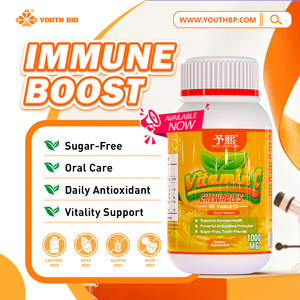 <span class=keywords><strong>Compresse</strong></span> Masticabili di <span class=keywords><strong>Vitamina</strong></span> <span class=keywords><strong>C</strong></span> 500mg, 1000mg per Porzione, Integratore Alimentare a Basso Contenuto Calorico di Ascorbato di Sodio per Adulti Disponibile - Product Image 2