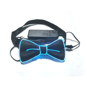 Gli uomini legano la decorazione della festa nuziale al Neon LED farfallino luminoso cravatte per uomini ragazzi bambini - Product Image 5