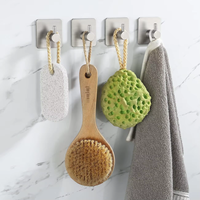 Crochet pour serviette, crochet adhésif en acier inoxydable 304, crochet adhésif résistant, écologique, multifonction, à fixer au mur pour la salle de bain et la cuisine