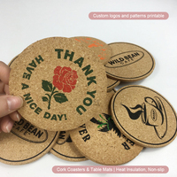 Sous-verres en liège naturel épais imprimés sur mesure, ronds et carrés, résistants à la chaleur, pour tasses et casseroles