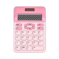 Calculatrice avec clavier mécanique mignon pour étudiants, comptable, usage bureautique, écran large à 12 chiffres. Calculatrice