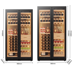Armoire à vin intelligente multifonctionnelle en acier inoxydable à température et humidité constantes pour le stockage de thé rouge et de boissons Jcd-198a - Product Image 2