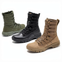 Bottes de randonnée d'hiver pour hommes, résistantes au sable, camouflage désertique, bottes de sécurité avec embout en acier, bottes de randonnée légères en cuir