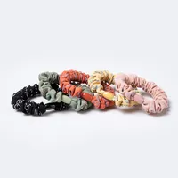 Silk Ties Fashion Colorful Elastic Scrunchies Set Pack Silk Scrunchies Girls Decoration Hair Scrunchies Ties