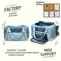 Sac de transport pour animaux de compagnie OEM ODM, logo personnalisable, couleur et tissu au choix, pliable, respirant, sac de transport pour animaux de compagnie pour les voyages en avion