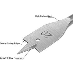 Juego de brocas planas para madera Image, 10-25 mm, 6 piezas, para taladrar y ensanchar agujeros en madera - Product Image 4