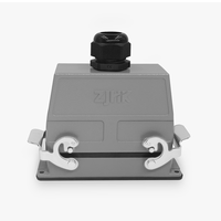 HDC-HE-024-TE-BK ZJHK 자동 24 Pin HDC 연결관, 나사 및 주름 끝 연결관