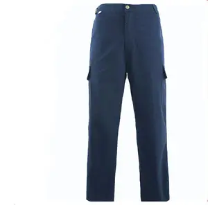 Hot Sale Polyester Cotton Twill 6 Taschen Hose mit Knöpfen Custom Mechanic Cargo Herren Overs ize Work Pants schwarze Farbe