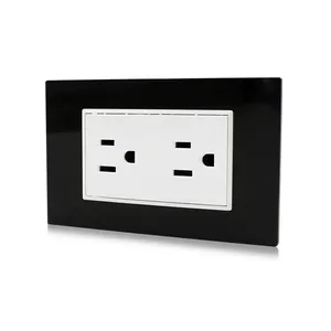 American Standard 118*72mm 2 Gang Smart Wall Switch and Socket 16A 250V Electrical Wall Mounted Power Outlet Socket