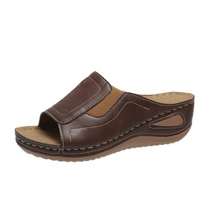 Sandalias de cuña retro de talla grande para mujer y hombre, ligeras, de suela gruesa y suave, de punta abierta, ideales para verano y playa. - Product Image 6