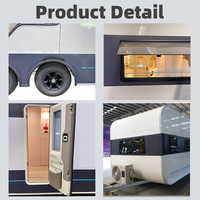 Remorque de camping mobile durable avec éclairage, câblage et systèmes de drainage pour la vie en plein air et le service de restauration