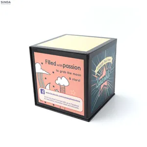 High End mum paketleme karton kutu özel baskılı Flip Top Box toptan parfüm ambalaj için manyetik kitap şeklinde kutu