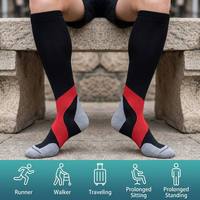 Chaussettes de compression en nylon et élasthanne personnalisées en gros, Elite Athletic pour les athlètes américains, triathlon, cyclisme, entraînement de rugby