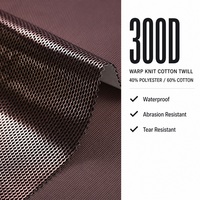 300D Wasserdichter Abriebfester Twill Polyester-Baumwoll-Oxford-Stoff für Terrassenmöbel-Abdeckungen und Poolausrüstungs-Abdeckungen