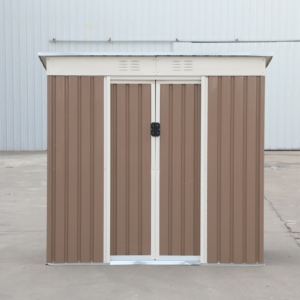 Abri <span class=keywords><strong>de</strong></span> jardin à <span class=keywords><strong>toit</strong></span> plat avec portes coulissantes <span class=keywords><strong>et</strong></span> fenêtre, abri <span class=keywords><strong>de</strong></span> jardin, bâtiments <span class=keywords><strong>de</strong></span> jardin, abri <span class=keywords><strong>de</strong></span> jardin 6*4 pieds - Product Image 1