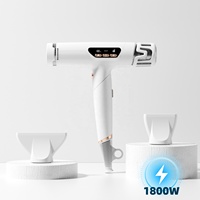 Sèche-cheveux professionnel pliable sans balais 1800W à grande vitesse, personnalisable avec logo OEM pour salon de coiffure