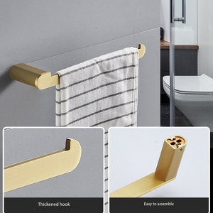 Scaldasalviette Moderno Pieghevole in <span class=keywords><strong>Plastica</strong></span> ABS con Accessori da Bagno per Uso Domestico o Alberghiero, Montaggio a Parete - Product Image 4