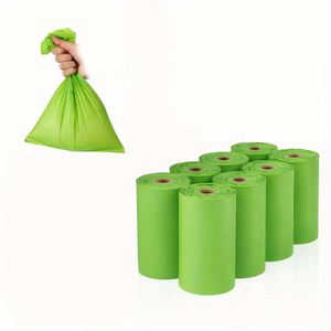 Sacs à crottes compostables, sacs à crottes écologiques pour chiens et chats, matériau PBAT+PLA+maïs, non parfumés - Product Image 2